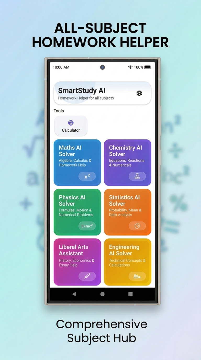 SmartStudy AI screenshot: practice mode and formula list